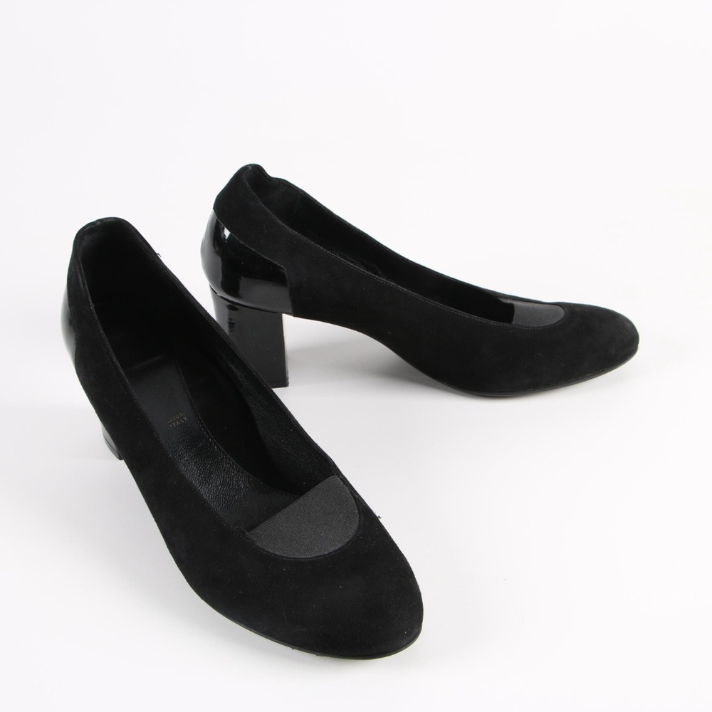 Black Italian Made Dana Davis Suede Pumps